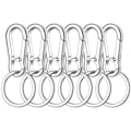 Miniatyrbillede 1 af 5: Karbinhake nøglering nøglering 6-pak metal Snap Hook nøglering IC