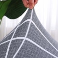 Pikkukuva 5 / 5: IC Stretch-tuolinpäällinen Harmaa ruudullinen tuolinpäällinen