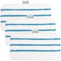 Mikrofiber ångmoppdynor för Black + Decker, återanvändbara tjocka absorberande rengöringsdukar för hårda golv, 3-pack vit blå