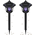 Miniatyrbilde 1 av 11: 2 stk. Solar Bug Zapper Utomhus Vanntett LED Solar Mygg Zapper Utomhus Solar Powered Mosquito Killer Light Lampa for innendørs og utendørs
