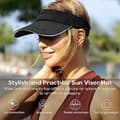 Miniatyrbild 3 av 4: Sun Visor Men Women Golf Tennis Beach Cap Adjustable Summer Solid Color (Black)
