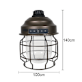 Pikkukuva 3 / 5: IG LED-leirituli, latautuva riippuva ulkotilaan, retkeilyyn Retro copper
