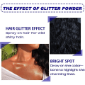 Miniatyrbilde 5 av 5: 2-pakning Glitterspray 60ml - Midlertidig glitterspray for hår og kropp  Lett kroppssminkeglitter med glitrende skimrende glød