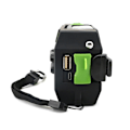 Miniatyrbillede 3 af 3: Solpaneler Håndsvinget FM AM NOAA Radio Bærbar Lommelygte Bordlampe Mobiltelefon USB Oplader Powerbank Udendørs LED Lys, 2000mAh Green