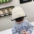 Pikkukuva 4 / 5: IC Vintermössa Toddler Stickad mössa Tjock Chunky Cap Mjuk Beige