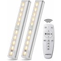 Miniatyrbilde 1 av 5: IC Kjøkken LED-lys Trådløs fjernkontroll Spotlight Hele huset Stick LED-lys med magnetstripe/Auto On/Off Timer, Sølv 2 stk