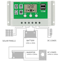 Pikkukuva 4 / 5: IC Aurinkovarausohjain 12V24V Auto. 30A20A10A Latausvirta 10A