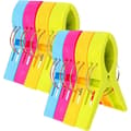 Beach Towel Clips Windproof Clips for Towels Quilts Bath Towels Blankets Clothes Beach Towel Tablecloth Plastic Clothespin (8-pack)