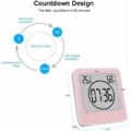 Miniatyrbillede 3 af 5: IC Vandtæt Badeværelsesur Termometer Hygrometer 8 Tommer Vandafvisende Touchscreen (Pink