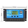 Miniatyrbillede 5 af 5: Solcelleladningsregulator 30A/20A/10A 12V 24V med LCD-skærm 30A 30A