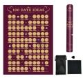 Miniatyrbild 2 av 5: 100 Datumidéer Affisch, 100 Saker att Göra Bucket List för Date Night, Alla Hjärtans Dag Present till Flickvän Pojkvän, 16,5'' x 23,4'' B