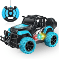 Pikkukuva 1 / 5: 1:20 mittakaavan kaukosäädöllä toimiva monstertruck, 2,4 GHz LED-valot maastoajoneuvo, leluautot lapsille pojille Sininen