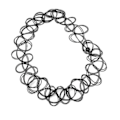 Miniatyrbillede 3 af 4: IC CNE Vintage Tattoo Sort Elastisk Stretch Anklet Ankel
