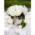 Miniatyrbilde 2 av 5: IC Kunstig Blomster Rose Bukett Kunstige Blomster Silke Plast Kunstige Hvite Roser 9 Hoder Brudebukett For Hjem Hage Fest