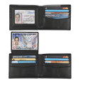 Miniatyrbillede 2 af 4: IC Tynde RFID-Pengepunge til Mænd - Bifold Forlomme i Ægte Læder Carbon Fiber