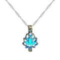 Miniatyrbillede 2 af 3: IC Nattgammel Glødende Lotus Vedhæng Glow In The Dark Halskæde Choker til Kvinder
