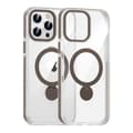 Case Magsafe for iPhone 14 Pro - Transparent gray with ring stand Transparent