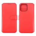 iPhone 15 Pro Max Wallet Case Leather Rvelon - Red Röd