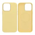 Silicone Mobile Case for iPhone 16 Pro Max - Yellow with Camera Protection Gul