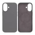 Silicone Mobile Case for iPhone 16 - Gray with Camera Protection Grå