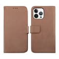 iPhone 14 Pro Plånboksfodral Läder Rvelon - Brun Brun