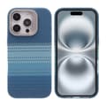 Magsafe Case and Stand for iPhone 16 Pro - Striped Blue Blå