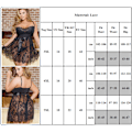 Miniatyrbild 5 av 5: Plus Size Damkläder Sexig Nattlinne Spets och Mesh Chemise - Storlekar 3XL till 5XL black 4XL