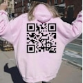 Miniatyrbild 5 av 8: Rolig FU QR-kod Hoodie QR-kod Hoodie Unisex Rolig Skämt Skanningsbar Grafisk Tryckt Tröja med Huva Light Grey L