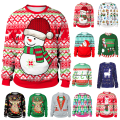 Miniatyrbilde 3 av 3: Stygg Julegenser Dame Herre Nyhet Genser Sweatshirt Par Topp E Style L