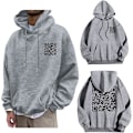 Miniatyrbild 1 av 8: Rolig FU QR-kod Hoodie QR-kod Hoodie Unisex Rolig Skämt Skanningsbar Grafisk Tryckt Tröja med Huva Light Grey 4XL