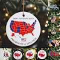 Miniatyrbilde 2 av 2: 2024 US State Memorial Ornaments, 2024 Julepynt, USA Kart Stil Juletrepynt I