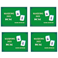 Pikkukuva 5 / 7: 2025 Mahjong -kortit, 4 kpl viralliset standardikäsien säännöt Mah-Jongg -kortit vihreä 4PCS