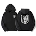 Miniatyrbillede 1 af 2: Attack on Titan Hættetrøjer til Mænd Kvinder, Unisex Pullover Hættetrøje med Lomme, Voksne Langærmet Hættetrøje, S-3XL M