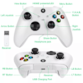 Miniatyrbilde 4 av 8: Trådløs kontroller for Xbox One & Xbox Series X|S PC Windows - Med lydkontakt White