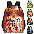 Miniatyrbild 7 av 7: Fotbollsstjärnan Ronaldo Barn Ryggsäck Pojkar Flickor Student Skolväska Reseryggsäck C 29*16*42cm