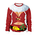 Miniatyrbilde 1 av 4: Stygg Julegenser Nyhet 3d Morsom Genser Langermet Genser For Kvinner Menn B 2XL