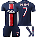 Miniatyrbild 1 av 2: 24-25 Paris Tröja Barn Fotbollströja Kit #7 Mbappé Fotbollsdräkter 18