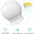 Miniatyrbillede 3 af 10: Spejllys, 14 Hollywood LED Spejllys med Sensor Switch, 3 Farver, Dæmpbart Kosmetikspejl, Fleksibel DIY LED Strip, Med USB Kabel