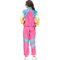Miniatyrbild 3 av 5: Dam- och Herr 80-tals Disco Tracksuit Vindjacka Byxor Hippie Kostymer Par Matchande Kläder Halloween Cosplay Kläder Pink Blue S
