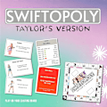 Miniatyrbillede 7 af 10: Kortspillet! Taylor Monopoly brætspilssæt oplev det moderne med Edition-kortspillet, perfekt til familiesammenkomster og spil White