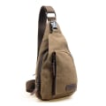Miniatyrbild 2 av 2: Axelväska Canvas Crossbody Axelväska Dragkedja Bältesväska Pojkar brown