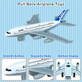 Miniatyrbild 2 av 2: Flygplan i legering Airbus Dra Tillbaka Flygplan Leksaker för Barn Pojkar Flickor All White