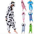 Miniatyrbillede 2 af 3: Unisex Voksen Jule Onesie Pyjamas til Kvinder Lynlås Hætte Jumpsuit Voksen Plys Heldragt Nattøj Lange Ærmer D M