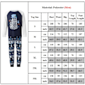 Miniatyrbild 3 av 3: Matchande Familjejulpyjamas Set Kvinnor Män Barn PJs Långärmad Nattkläder Semester Lounge Set Men-A XL