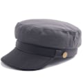 Miniatyrbilde 1 av 2: Herre Lady Gresk Fisker Fiddler Sjømann Breton Cap Driver Hatt Baker Visir Cap Grey