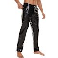 Miniatyrbild 3 av 6: Mäns Metallic Discobyxor 70-tal/80-tal Paillettenbyxor Festklubbbyxor Nattklubb Discobyxor Fest Glittrande Andningsbara Joggingbyxor Black L