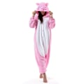 Miniatyrbild 1 av 6: Unisex Julpyjamas för Vuxna, Onesie med Blixtlås och Huva, Plüsch Jumpsuit för Vuxna, En-Delad Sovkläder med Lång Ärm B L