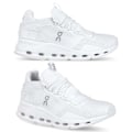 Miniatyrbillede 1 af 6: ON CLOUD 5 Herre Dame Komfortable Allround Slidstærke Skridsikre Stødabsorberende Letvægts Åndbare Stødabsorberende Lavtop Sneakers Casual Løbesko Full White 44