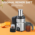 Miniatyrbilde 2 av 10: Juicer, 2-i-1, 1200W Elektrisk Juicepresse, Juicer/Kaffekvern, Fylleåpning 75 mm, To Hastighetsinnstillinger