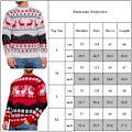 Miniatyrbilde 3 av 3: Herre Julegenser Familie Par Varm Tykk Casual Strikket Genser Topp Jul Elg Snøfnugg Reinsdyr Genser for Julebord Nyttår Men-White M